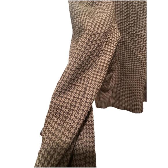 Blacker by Stanley Blacker Houndstooth 2-Piece Skirt Suit Brown Women’s Size 18 - Picture 5 of 14